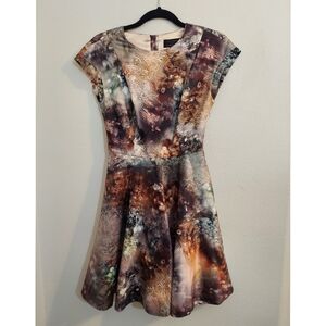 Ted Baker Satin Cap Sleeve Dress Size 1